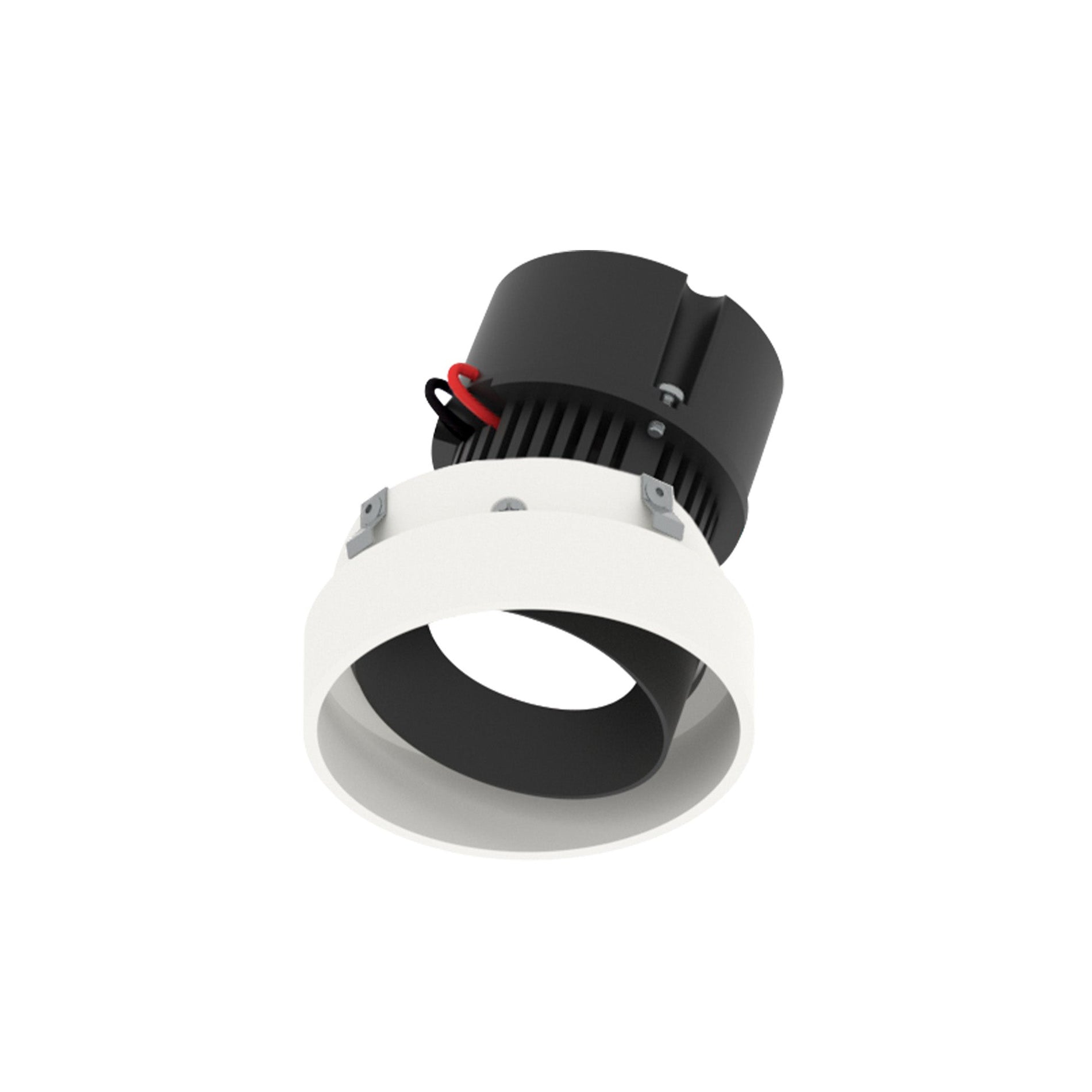 4" Pearl 12V LED Round Trimless Adjustable Retrofit, 1250lm / 10W, 2700K, Haze Adjustable / White Reflector