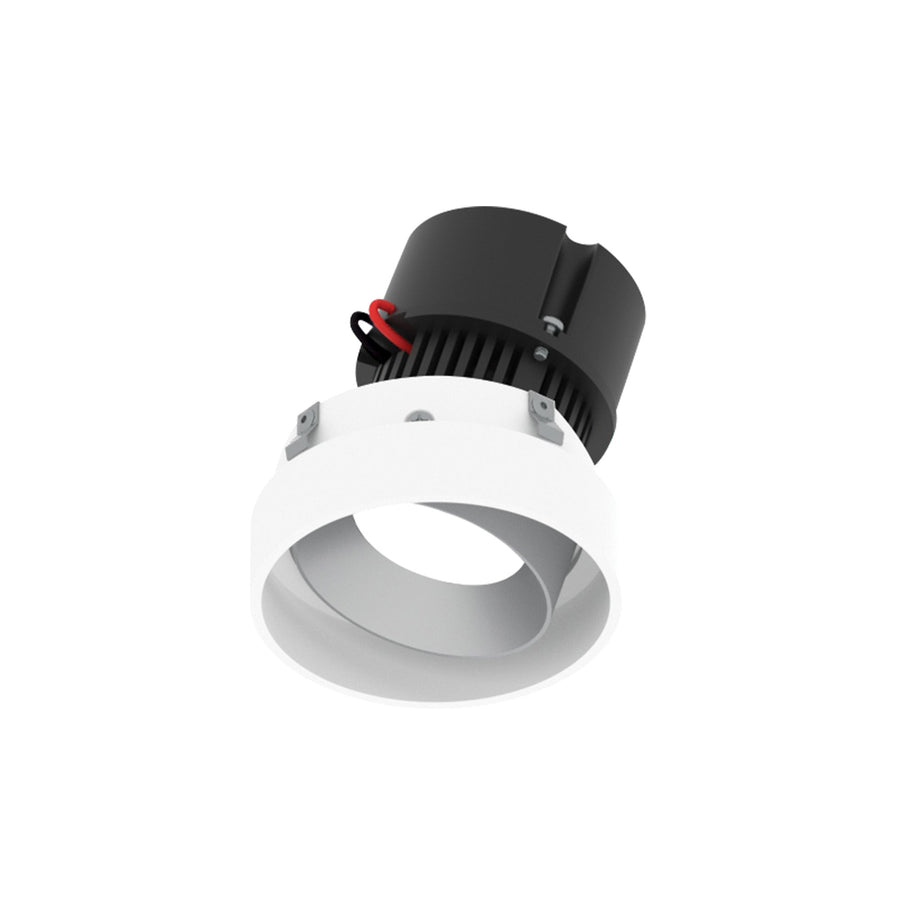 4" Pearl 12V LED Round Trimless Adjustable Retrofit, 1250lm / 10W, 2700K, Haze Adjustable / Bright White Reflector