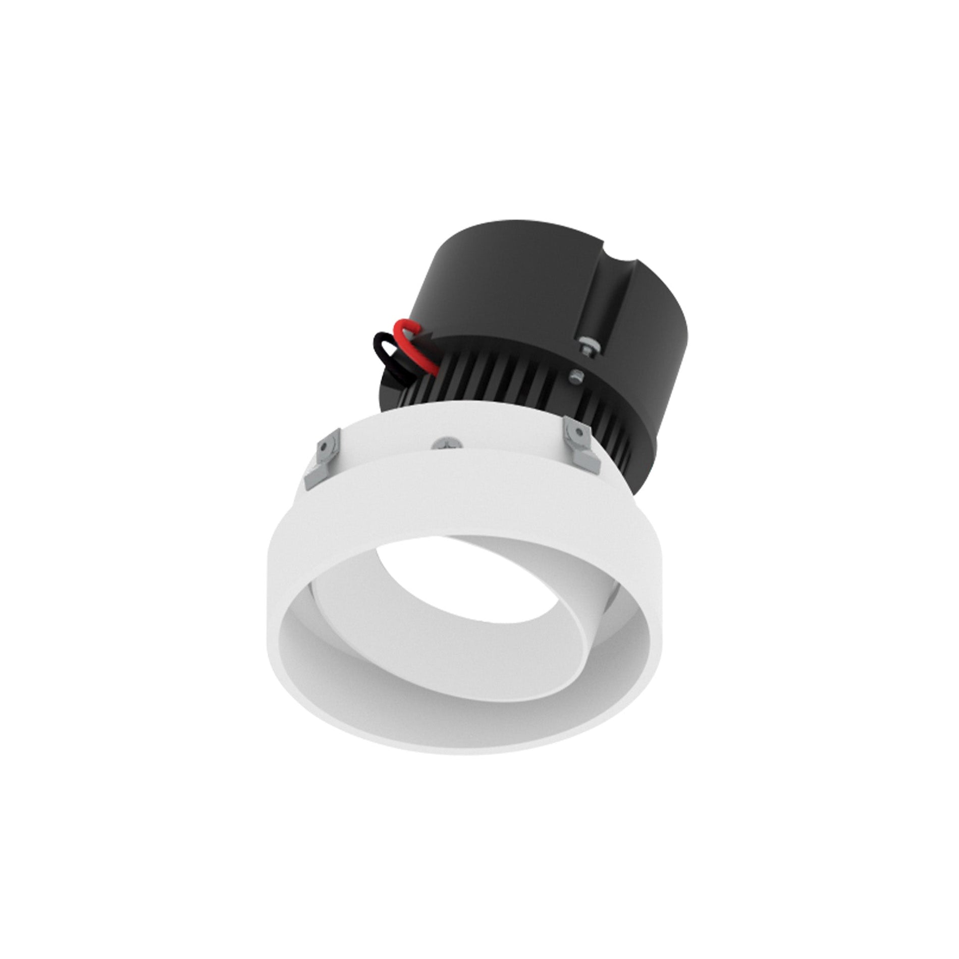 4" Pearl 12V LED Round Trimless Adjustable Retrofit, 1250lm / 10W, 4000K, Haze Adjustable / White Reflector