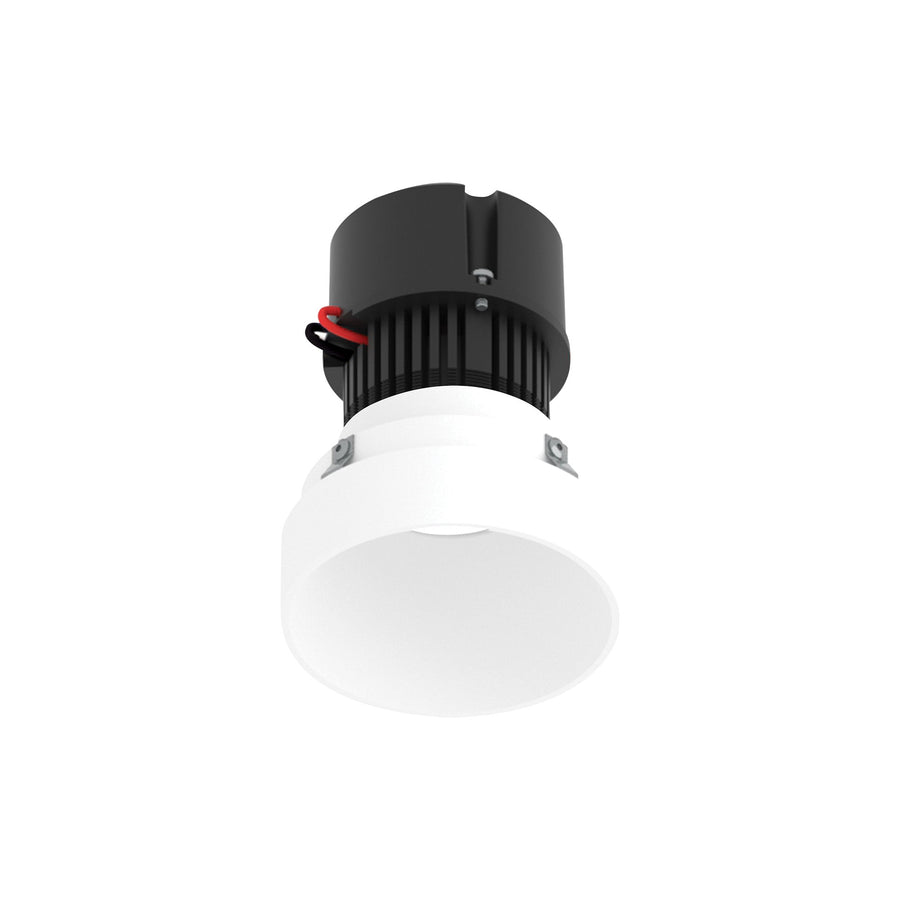 4" Pearl 12V LED Round Trimless Retrofit Downlight, 1150lm / 10W, 3500K, Bright White Finish