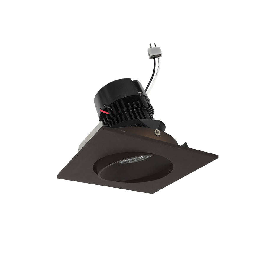 Nora NPRLV-4SC30XBZ 4 inch Pearl Low Voltage LED Square Adjustable Cone Retrofit, 1200lm / 11W, 3000K, Bronze Reflector / Bronze Flange