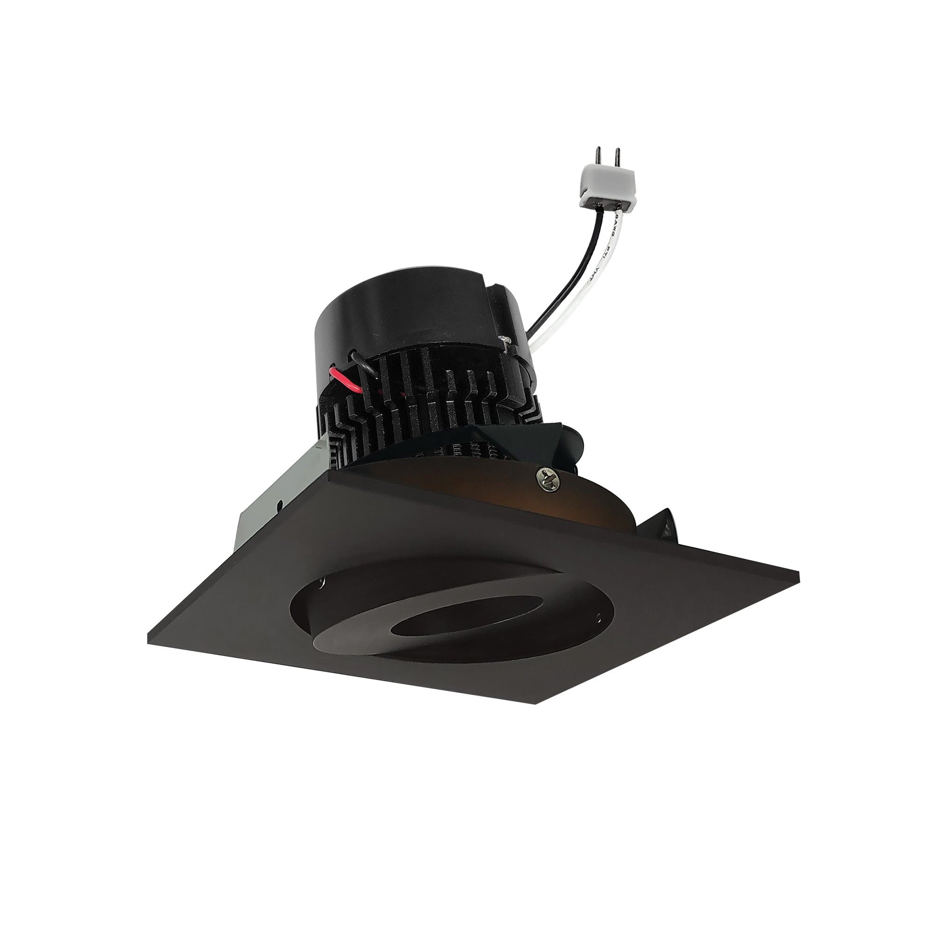Nora NPRLV-4SG40XBZ 4 inch Pearl Low Voltage LED Square Adjustable Gimbal Retrofit, 1050lm / 11W, 4000K, Bronze Finish