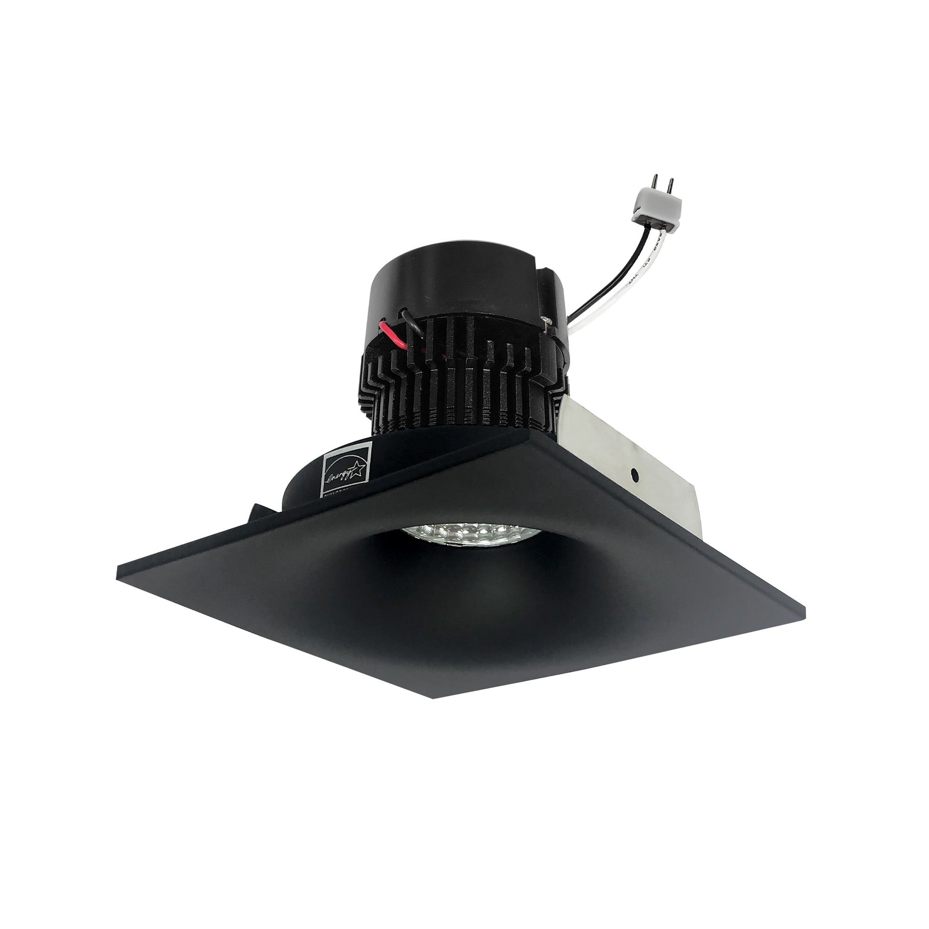 Nora NPRLV-4SNBCDXBB 4 inch Pearl Low Voltage LED Square Bullnose Retrofit, 950lm / 11W, Comfort Dim, Black Finish