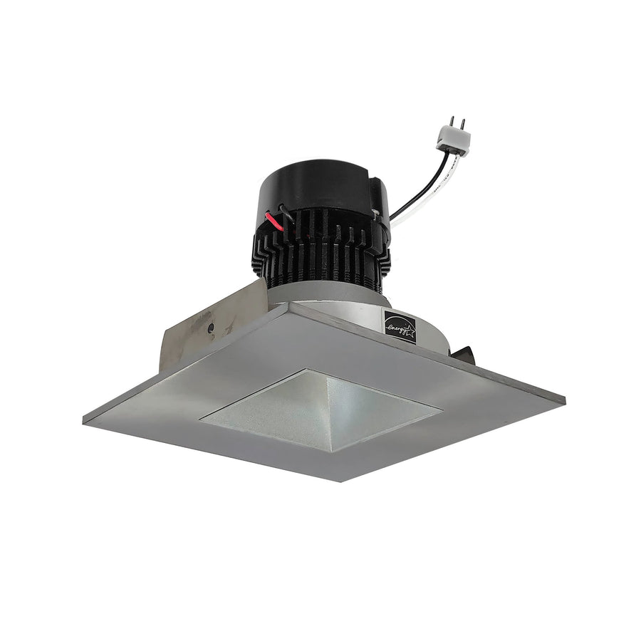 Nora NPRLV-4SNDSQ27XHN 4 inch Pearl Low Voltage LED Square Retrofit Reflector with Square Aperture, 1100lm / 11W, 2700K, Haze Reflector / Natural Metal Flange