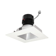 Nora NPRLV-4SNDSQ30XHZMPW 4 inch Pearl Low Voltage LED Square Retrofit Reflector with Square Aperture, 1100lm / 11W, 3000K, Haze Reflector / Matte Powder White Flange
