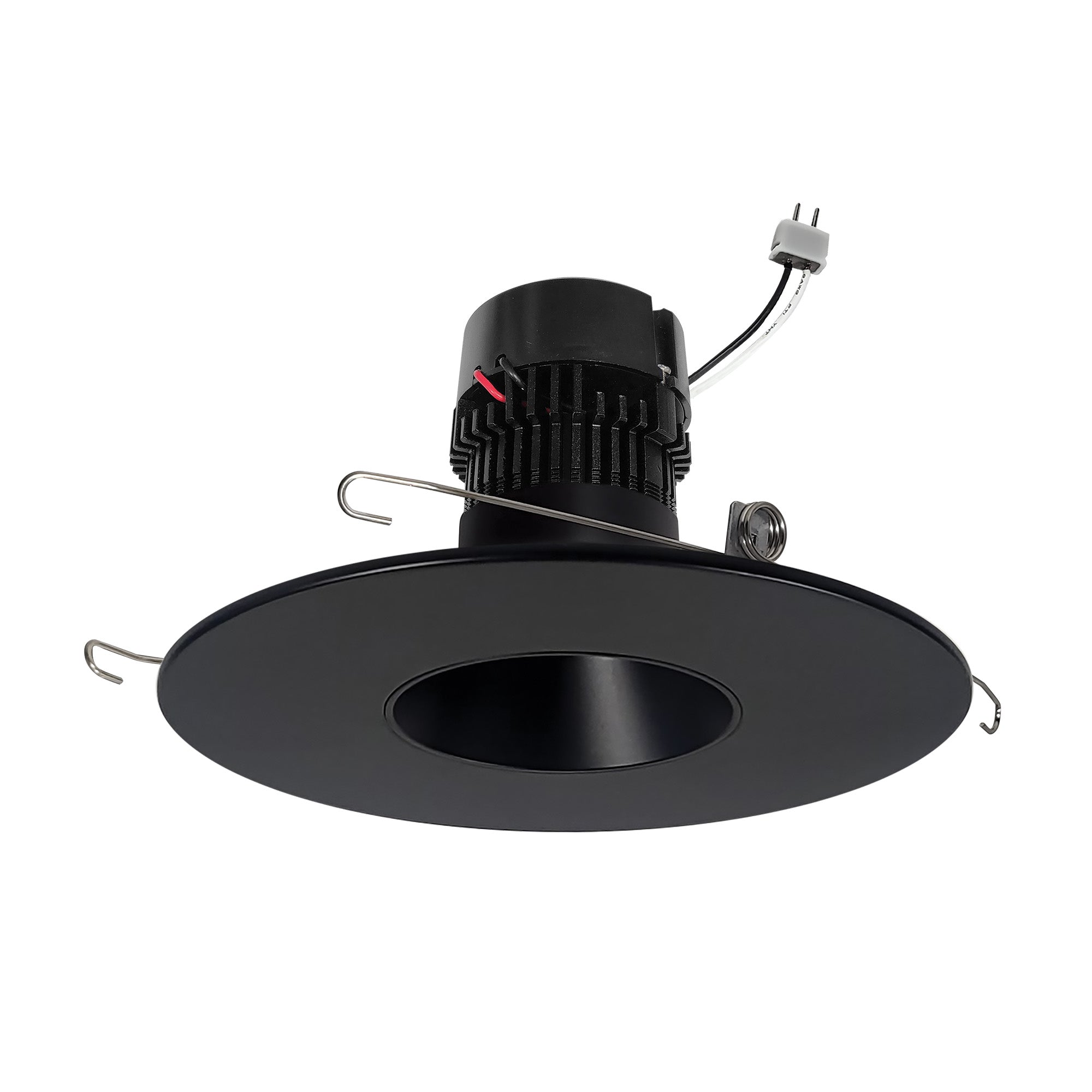 Nora NPRLV-56RNDC30XBB 5 inch/6 inch Pearl Low Voltage LED Round Retrofit Reflector, 1150lm / 11W, 3000K, Black Reflector / Black Flange