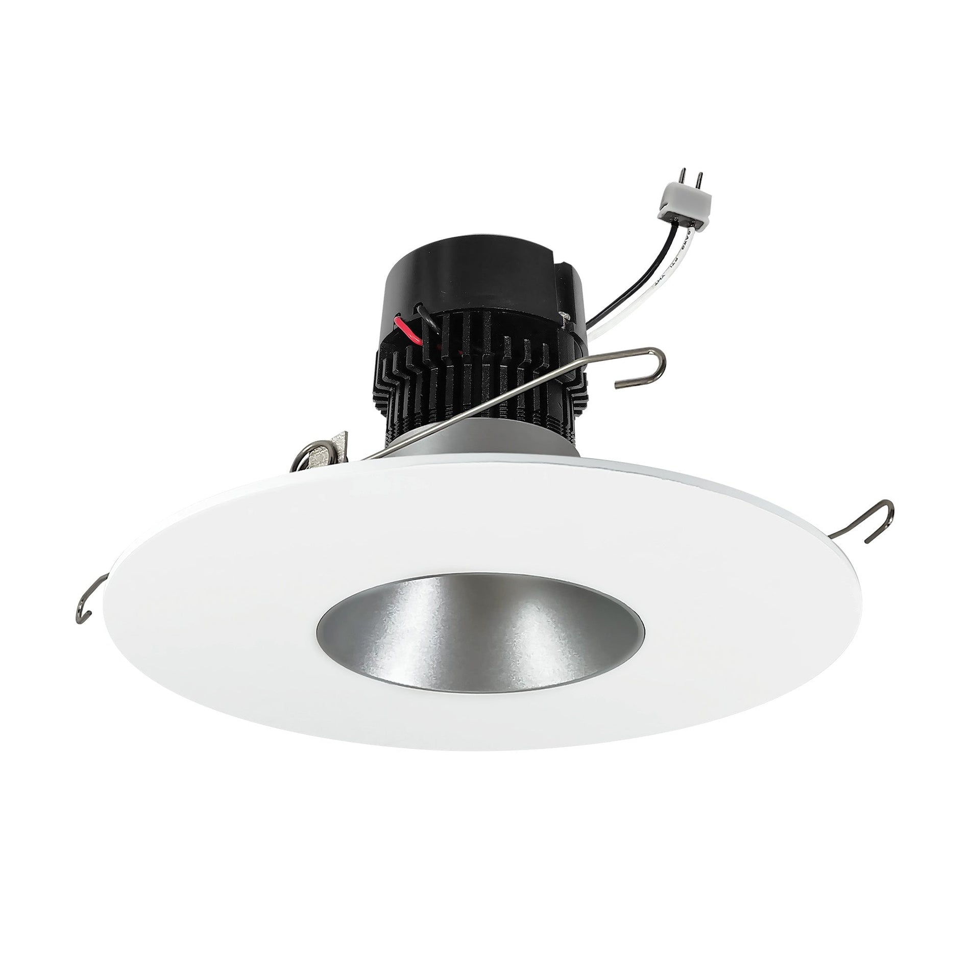 Nora NPRLV-56RNDC35XHZMPW 5 inch/6 inch Pearl Low Voltage LED Round Retrofit Reflector, 1150lm / 11W, 3500K, Haze Reflector / Matte Powder White Flange