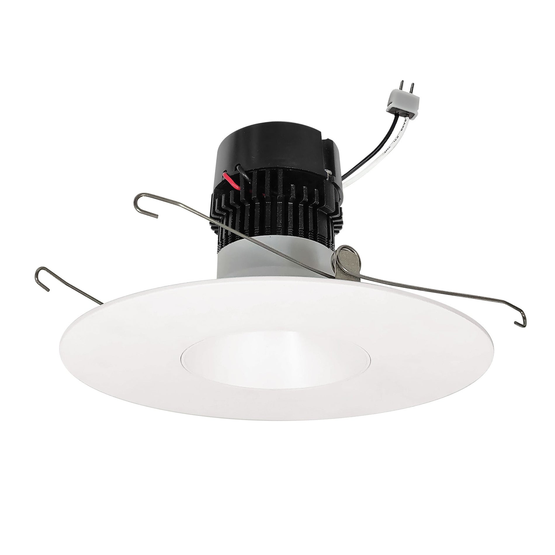 Nora NPRLV-56RNDC27XWW 5 inch/6 inch Pearl Low Voltage LED Round Retrofit Reflector, 1150lm / 11W, 2700K, White Reflector / White Flange
