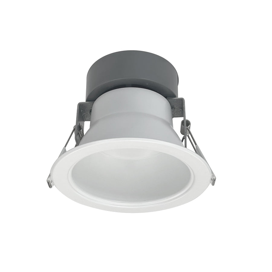 Nora NQZ2-41TWTW-MPW 4 inch Quartz Round Can-less LED Downlight with Selectable Lumens & CCT, 120-277V input, Up to 1250lm, Matte Powder White Finish