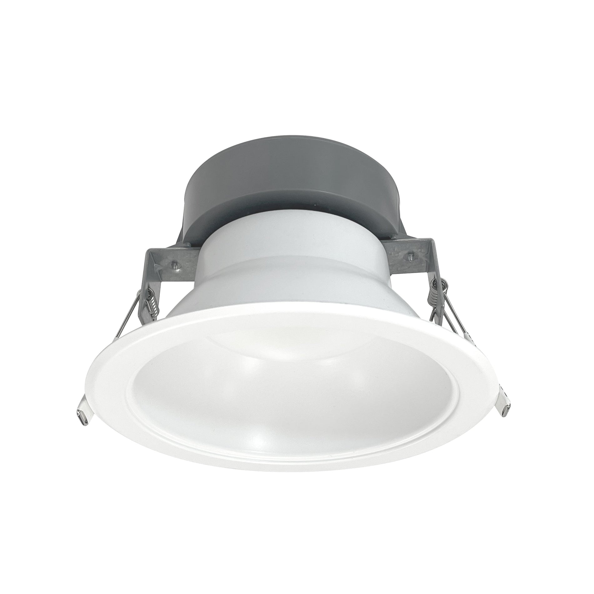 Nora NQZ2-61TWTW-MPW 6 inch Quartz Round Can-less LED Downlight with Selectable Lumens & CCT, 120-277V input, Up to 2200lm, Matte Powder White Finish