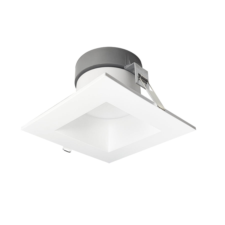 Nora NQZ2-66TWTW-MPW 6 inch Quartz Square Can-less LED Downlight with Selectable Lumens & CCT, 120-277V input, Up to 2200lm, Matte Powder White Finish