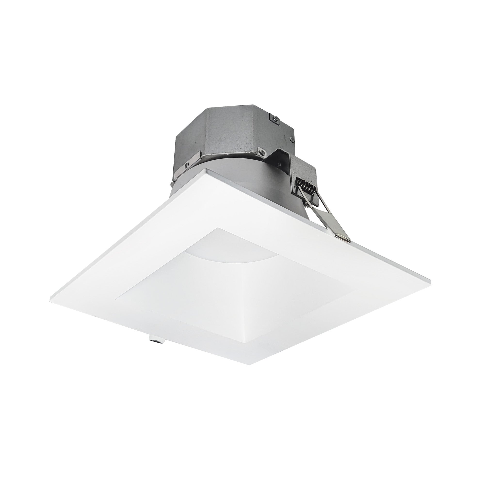 Nora NQZ2-86TWTW-MPW 8 inch Quartz Square Tunable White / Tunable Wattage Recessed LED Downlight, Matte Powder White