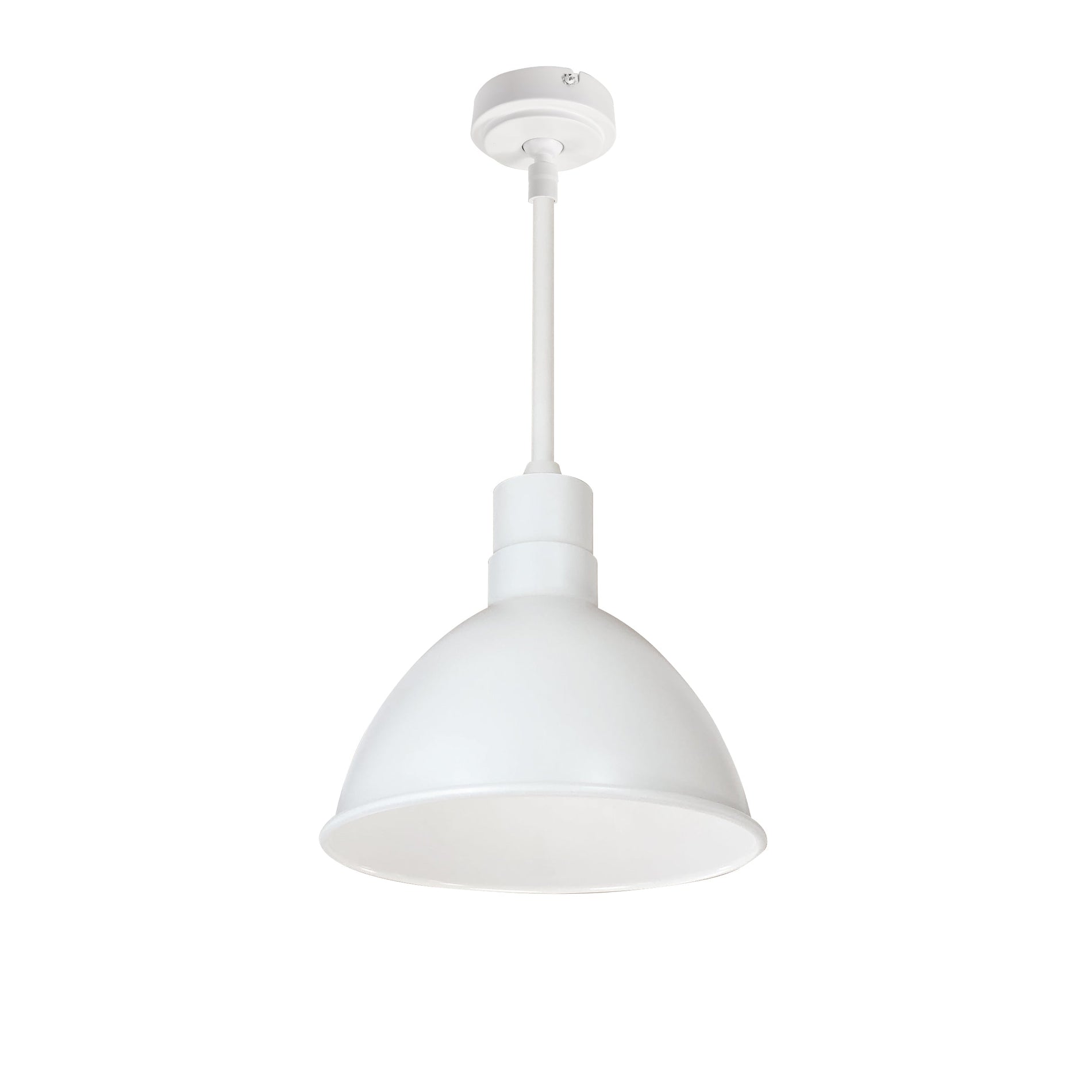 Nora NRLM-10ST2030WWLE4/72 10 inch RLM 72 inch Stem Mounted LED Shade, 2000lm, 3000K, White, 120V 0-10V/Triac/ELV & 277V 0-10V Dimming