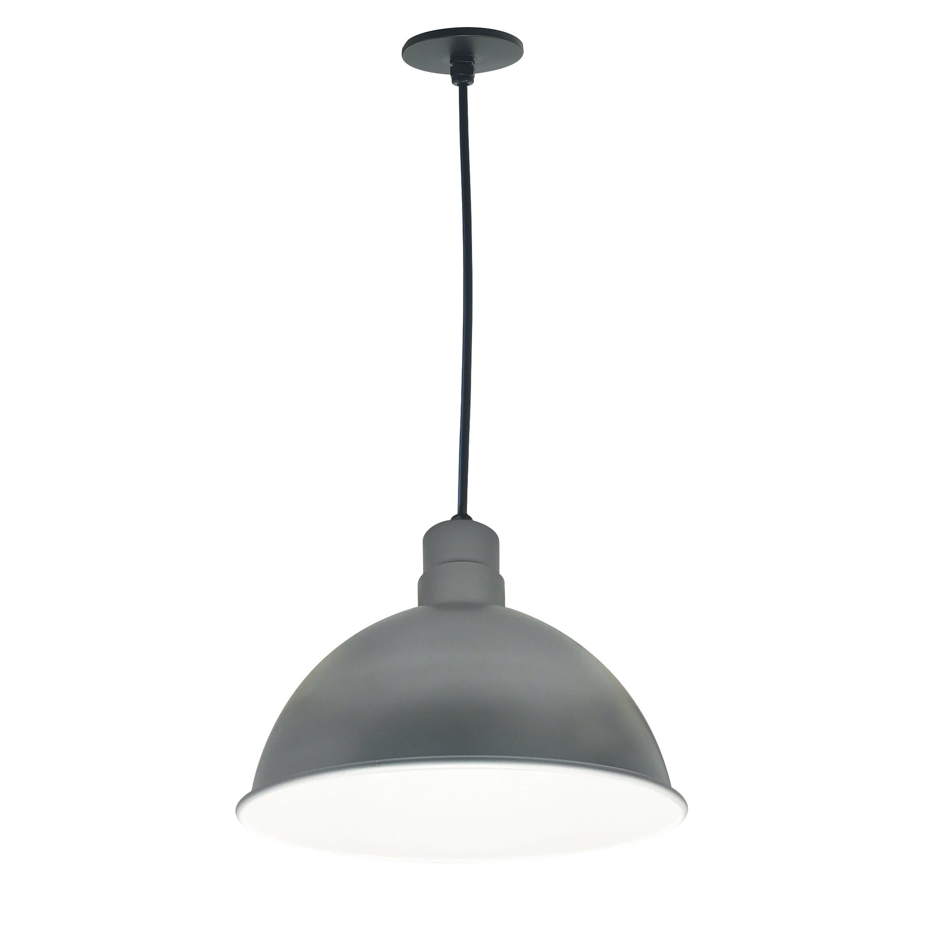 Nora NRLM-16C2535GMWLE4 16 inch RLM LED Shade, 2500lm, 3500K, Gun Metal/White, 120V 0-10V/Triac/ELV & 277V 0-10V Dimming