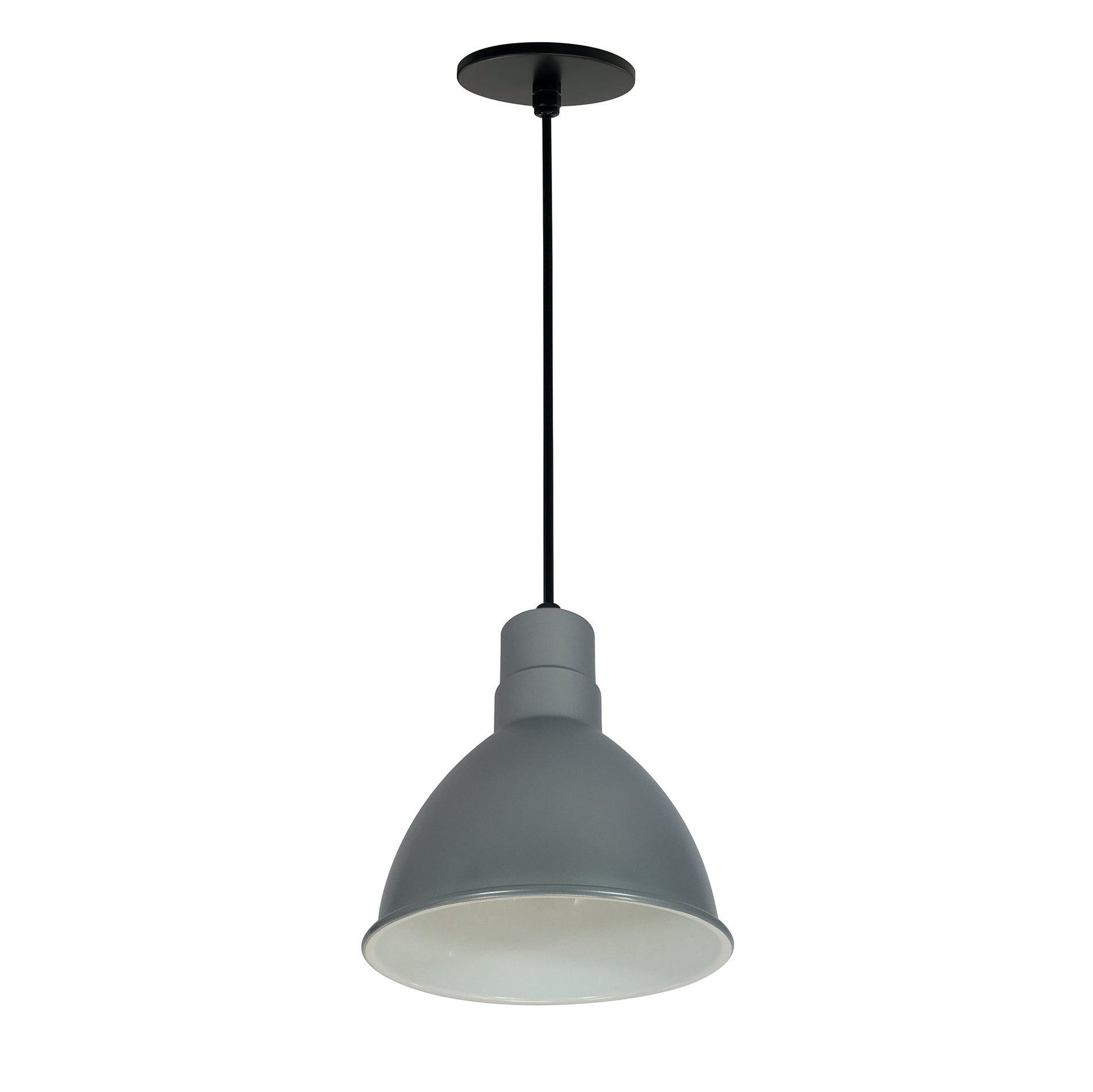 Nora NRLM-8C1040GMWLE4 8 inch RLM LED Shade, 1200lm, 4000K, Gun Metal/White, 120V 0-10V/Triac/ELV & 277V 0-10V Dimming