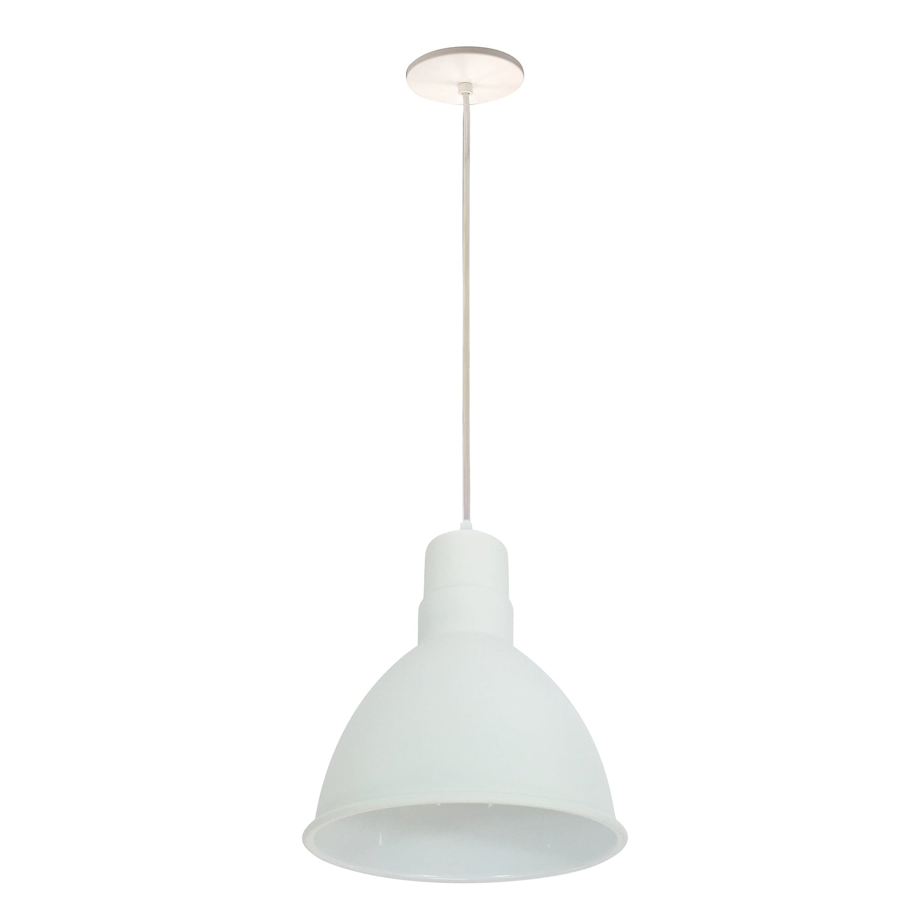 Nora NRLM-8C1035WWLE4 8 inch RLM LED Shade, 1200lm, 3500K, White, 120V 0-10V/Triac/ELV & 277V 0-10V Dimming