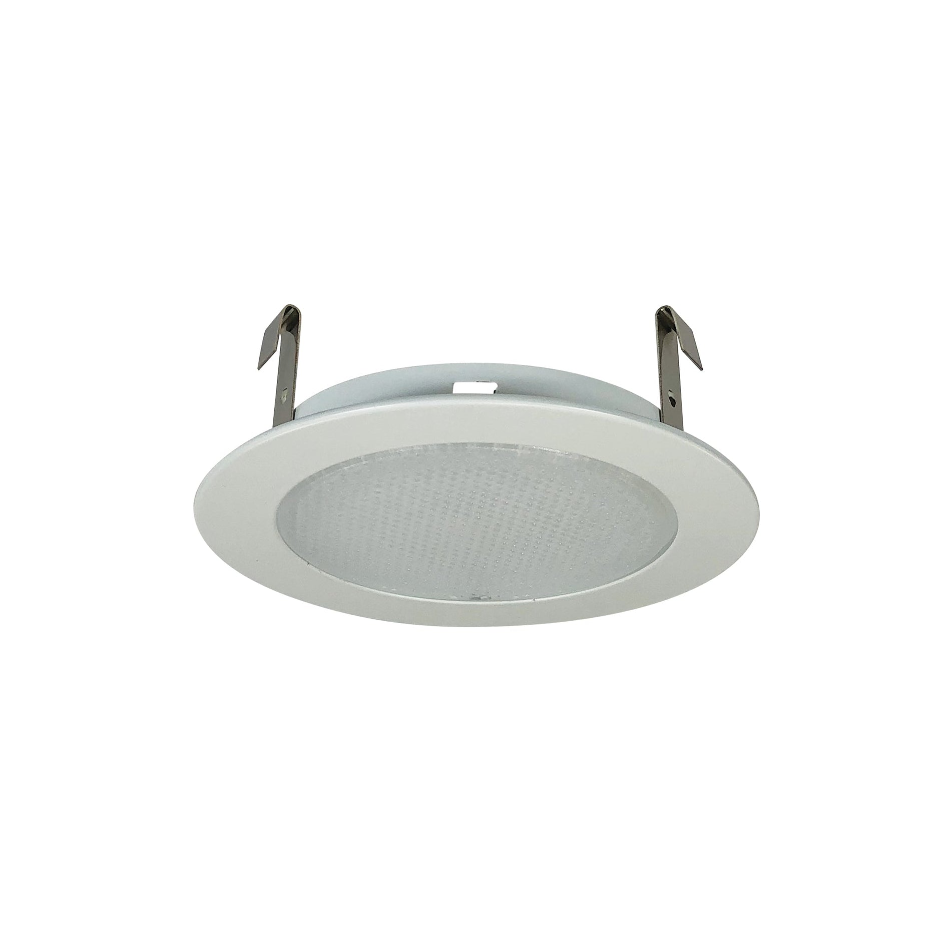 Nora NS-22W 4 inch Albalite Lens w/ Metal Trim, White