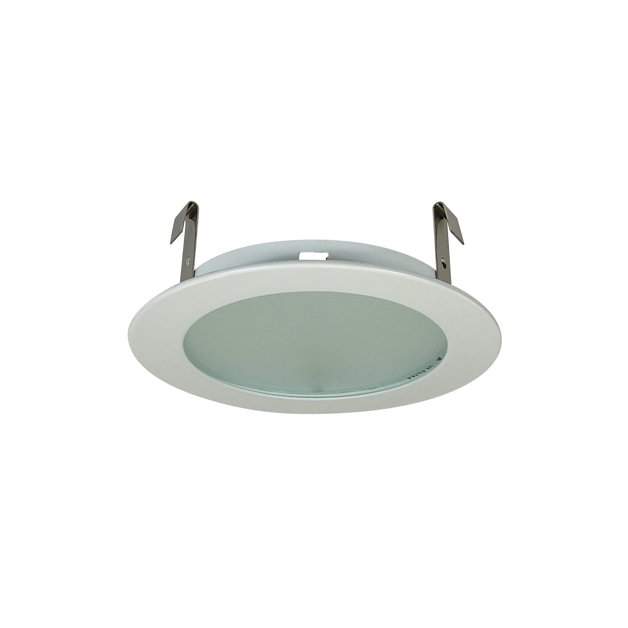 Nora Lighting NS-26W - Recessed - 4 Inch Frosted Flat Lens w/ Metal Trim, White