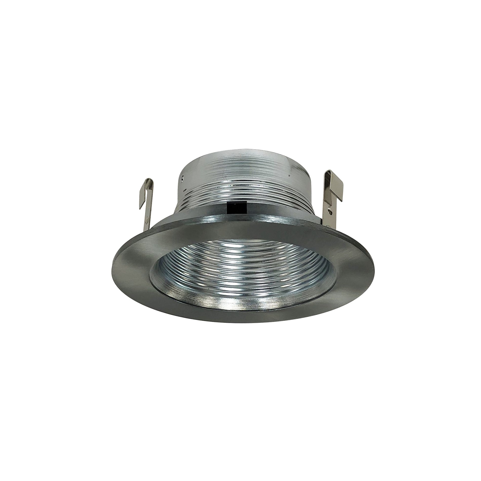 Nora NS-40N 4 inch Natural Metal Stepped Metal Baffle Trim w/ Natural Metal Ring