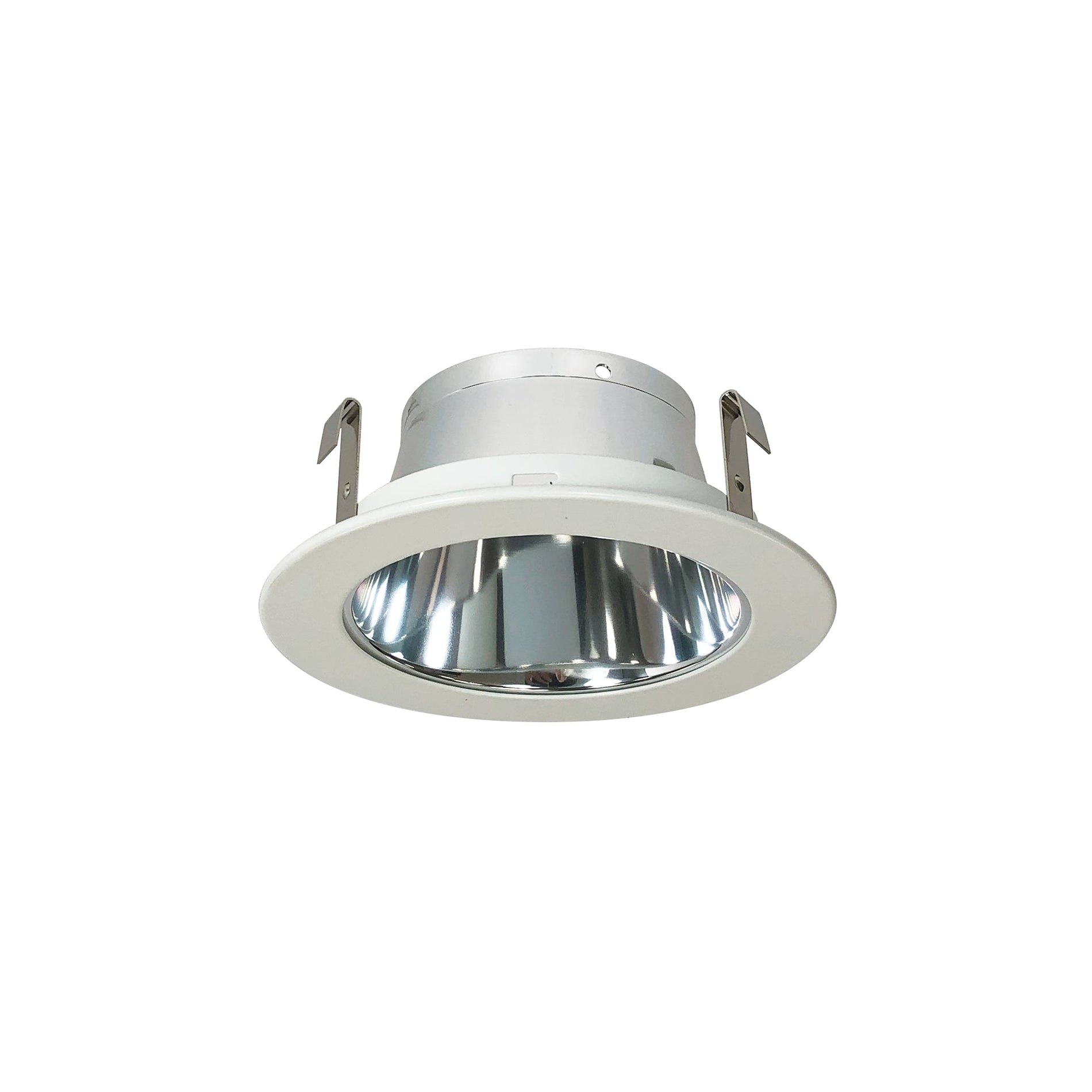 Nora NS-44 4 inch Specular Clear Reflector Trim w/ White Metal Ring
