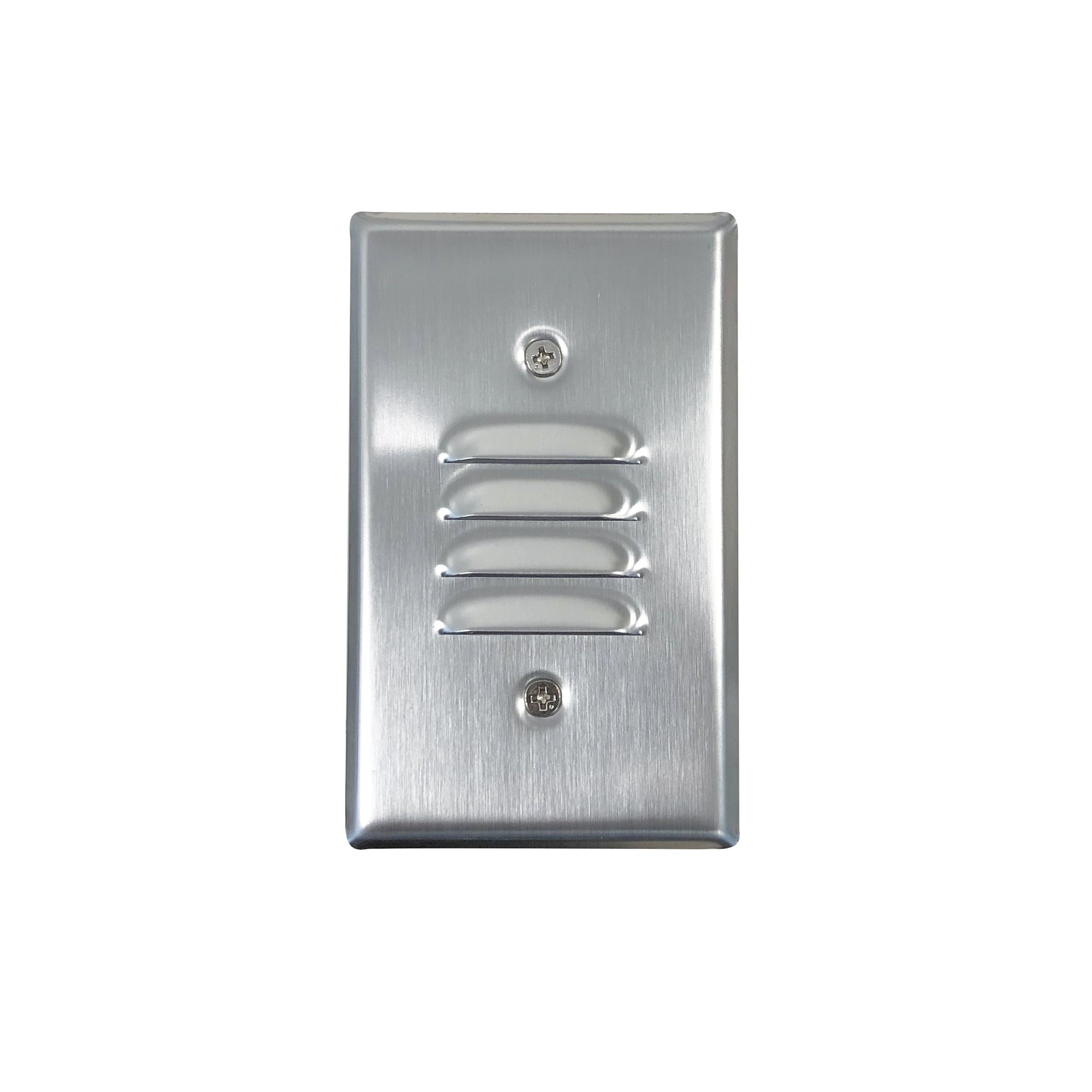 Nora NSW-6619BN Mini LED Step Light w/ Horizontal & Vertical Louver Face Plates, 1W, 90+ CRI, 2700K, Brushed Nickel, 120V Non-Dimming