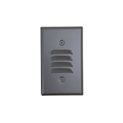 Nora NSW-6619BZ Mini LED Step Light w/ Horizontal & Vertical Louver Face Plates, 1W, 90+ CRI, 2700K, Bronze, 120V Non-Dimming
