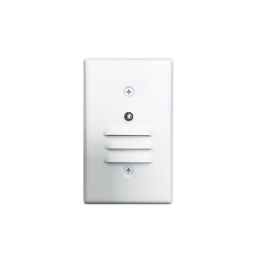 Nora NSW-6619PC/W Mini LED Step Light w/ Photocell, Horizontal & Vertical Louver Face Plates, 1W, 90+ CRI, 2700K, White, 120V Non-Dimming