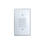 Nora NSW-6619W Mini LED Step Light w/ Horizontal & Vertical Louver Face Plates, 1W, 90+ CRI, 2700K, White, 120V Non-Dimming