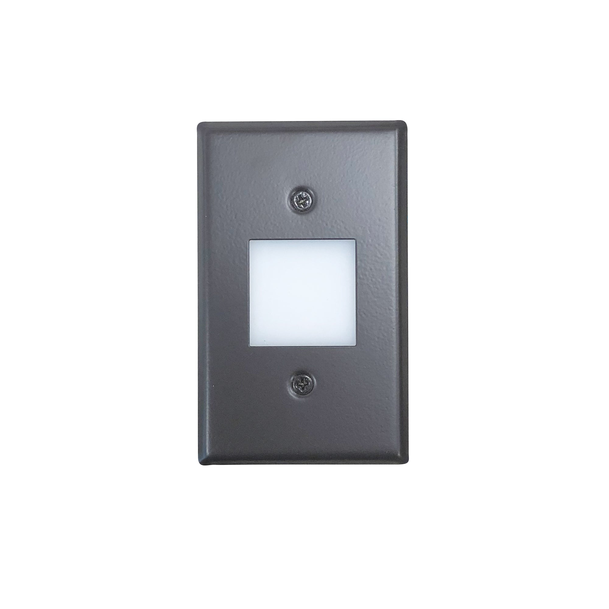 Nora NSW-6629BZ Mini LED Step Light w/ Frosted Glass Lens Face Plate, 1W, 90+ CRI, 2700K, Bronze, 120V Non-Dimming