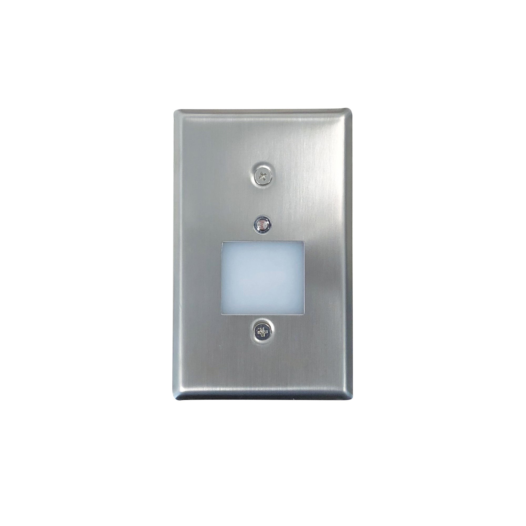 Nora NSW-6629PC/BN Mini LED Step Light w/ Photocell, Frosted Glass Lens Face Plate, 1W, 90+ CRI, 2700K, Brushed Nickel, 120V Non-Dimming
