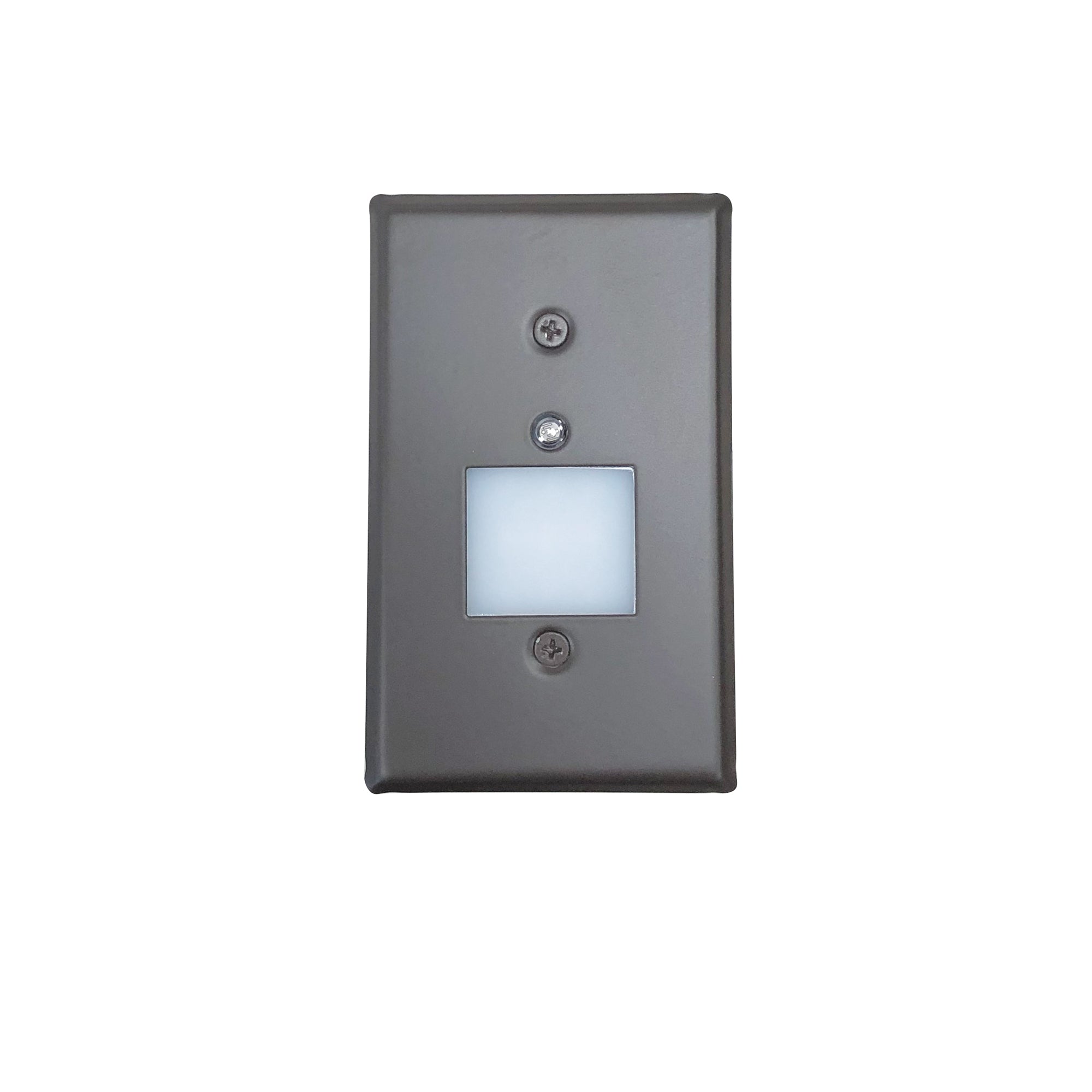 Nora NSW-6629PC/BZ Mini LED Step Light w/ Photocell, Frosted Glass Lens Face Plate, 1W, 90+ CRI, 2700K, Bronze, 120V Non-Dimming