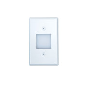 Nora NSW-6629W Mini LED Step Light w/ Frosted Glass Lens Face Plate, 1W, 90+ CRI, 2700K, White, 120V Non-Dimming
