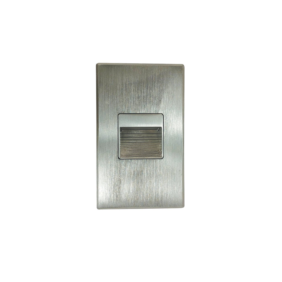 Nora NSW-720/40BN Ari LED Step Light w/ Interchangeable Horizontal and Vertical Face Plates, 47lm / 2.5W, 4000K, Brushed Nickel Finish