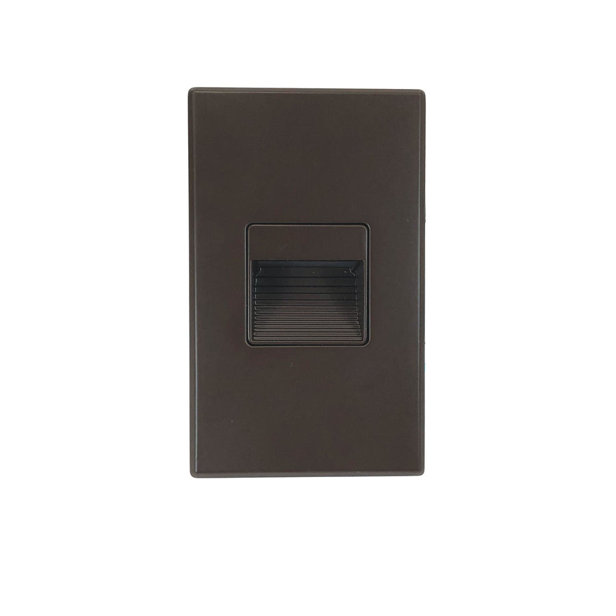 Nora NSW-720/30BZ Ari LED Step Light w/ Interchangeable Horizontal and Vertical Face Plates, 47lm / 2.5W, 3000K, Bronze Finish
