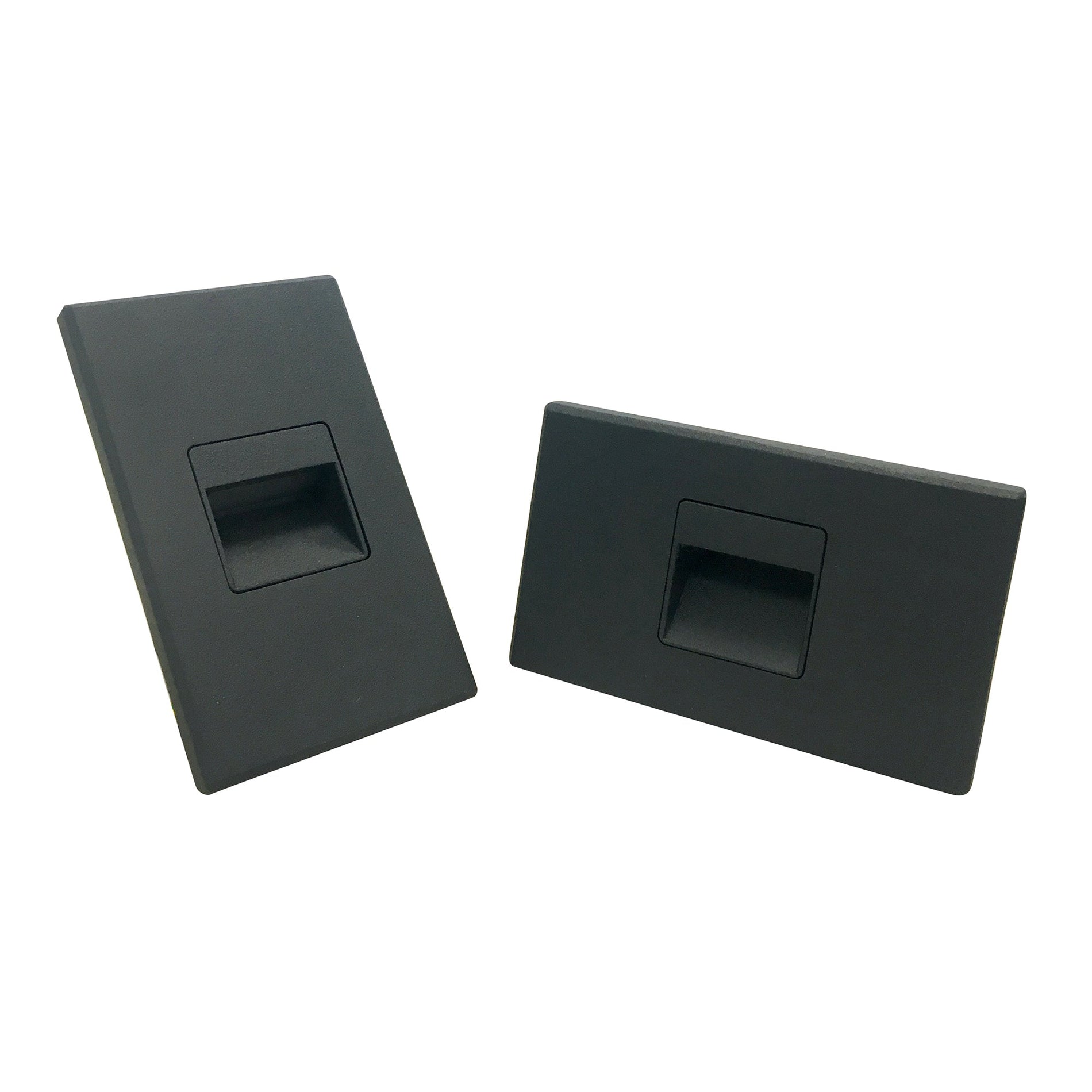 Nora Lighting NSW-720/SCB — Ari LED Step Light w/ Interchangeable Horizontal and Vertical Face Plates, 95lm / 3W, 5CCT, Black Finish