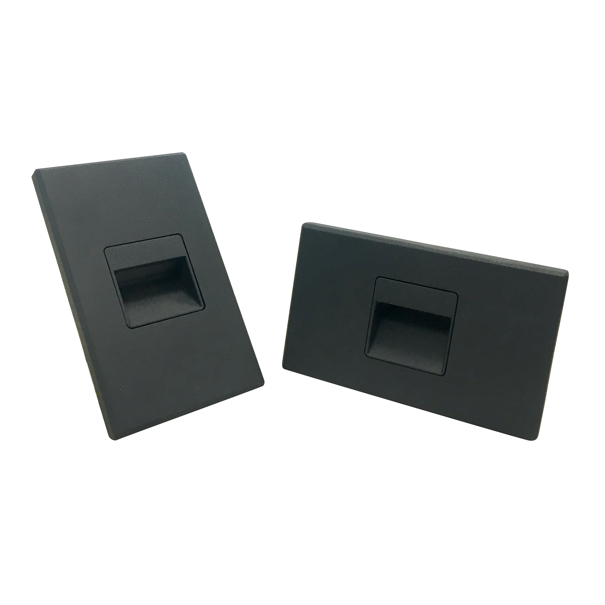 Nora NSW-720/30B Ari LED Step Light w/ Interchangeable Horizontal and Vertical Face Plates, 47lm / 2.5W, 3000K, Black Finish