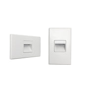 Nora NSW-720/40W Ari LED Step Light w/ Interchangeable Horizontal and Vertical Face Plates, 47lm / 2.5W, 4000K, White Finish
