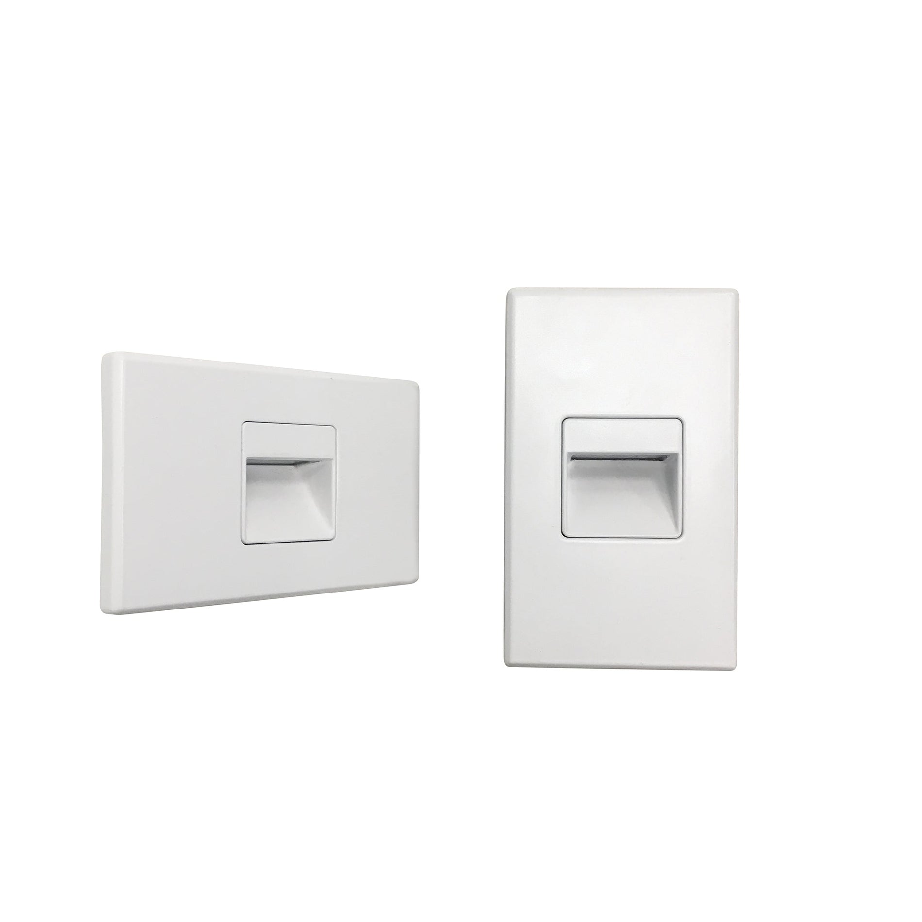 Nora NSW-720/30W Ari LED Step Light w/ Interchangeable Horizontal and Vertical Face Plates, 47lm / 2.5W, 3000K, White Finish