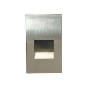 Nora NSW-730/30BN Ari LED Step Light w/ Vertical Wall Wash Face Plate, 37lm / 2.5W, 3000K, Brushed Nickel Finish