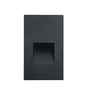 Nora NSW-730/30B Ari LED Step Light w/ Vertical Wall Wash Face Plate, 37lm / 2.5W, 3000K, Black Finish