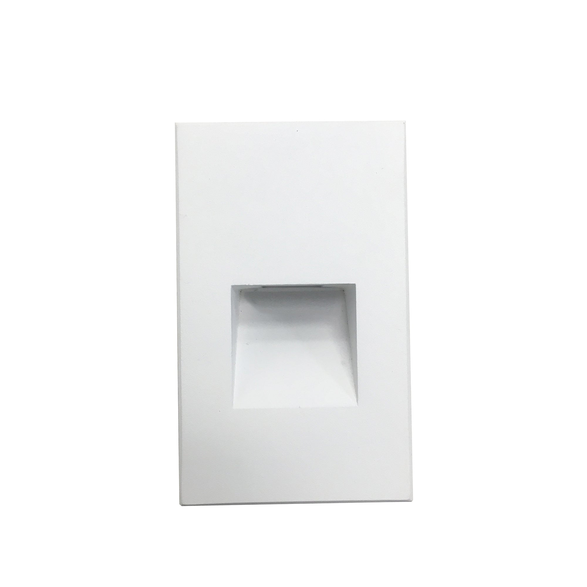 Nora NSW-730/30W Ari LED Step Light w/ Vertical Wall Wash Face Plate, 37lm / 2.5W, 3000K, White Finish