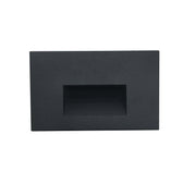 Nora NSW-740/30B Ari LED Step Light w/ Horizontal Wall Wash Face Plate, 88lm / 5W, 3000K, Black Finish