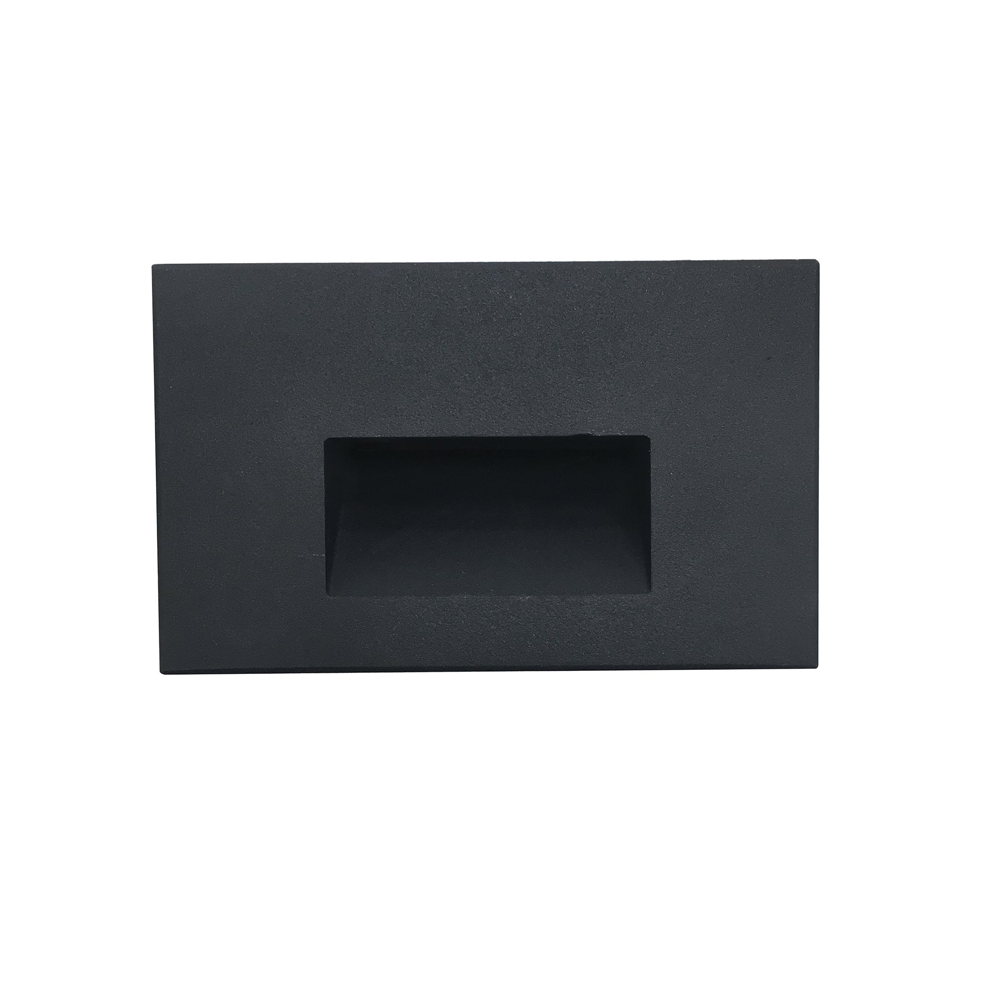 Nora NSW-740/30B Ari LED Step Light w/ Horizontal Wall Wash Face Plate, 88lm / 5W, 3000K, Black Finish