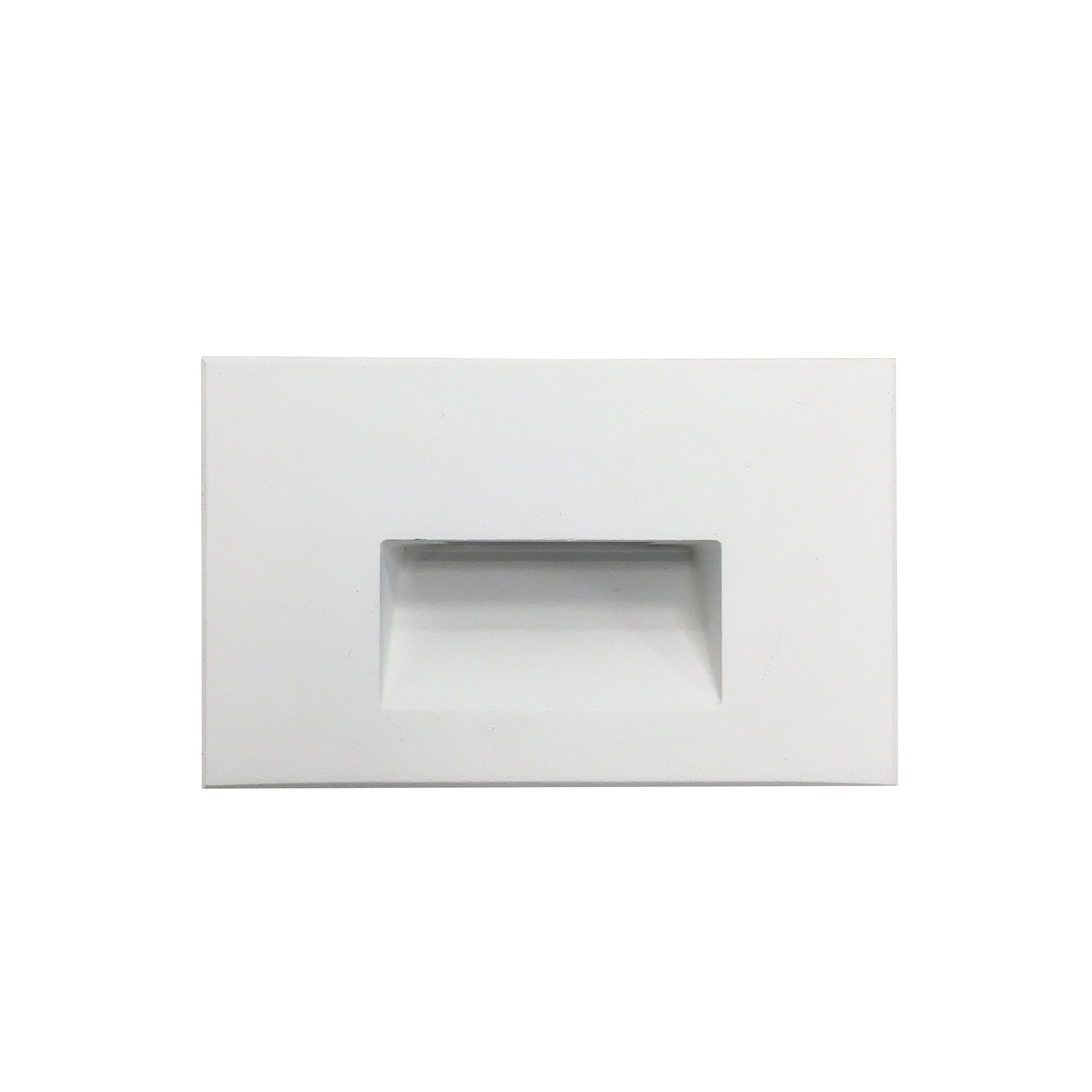 Nora NSW-740/30W Ari LED Step Light w/ Horizontal Wall Wash Face Plate, 88lm / 5W, 3000K, White Finish