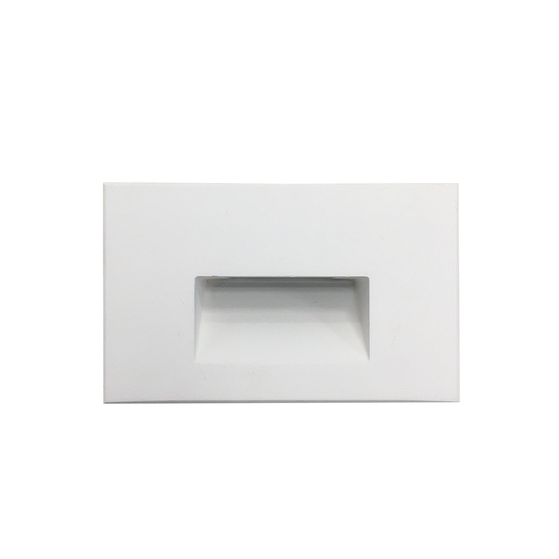 Nora NSW-740/30W Ari LED Step Light w/ Horizontal Wall Wash Face Plate, 88lm / 5W, 3000K, White Finish
