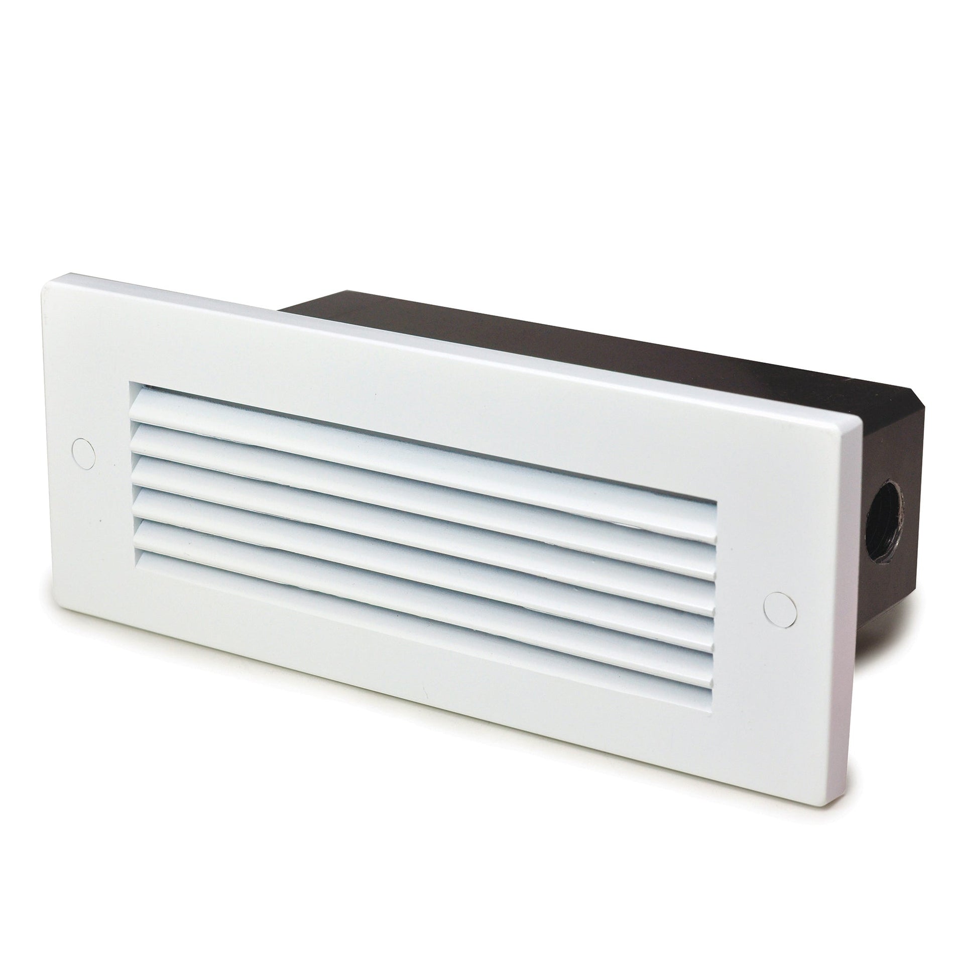 Nora NSW-841/SCW Brick Die-Cast LED Step Light w/ Horizontal Louver Face Plate, Selectable CCT, White Finish