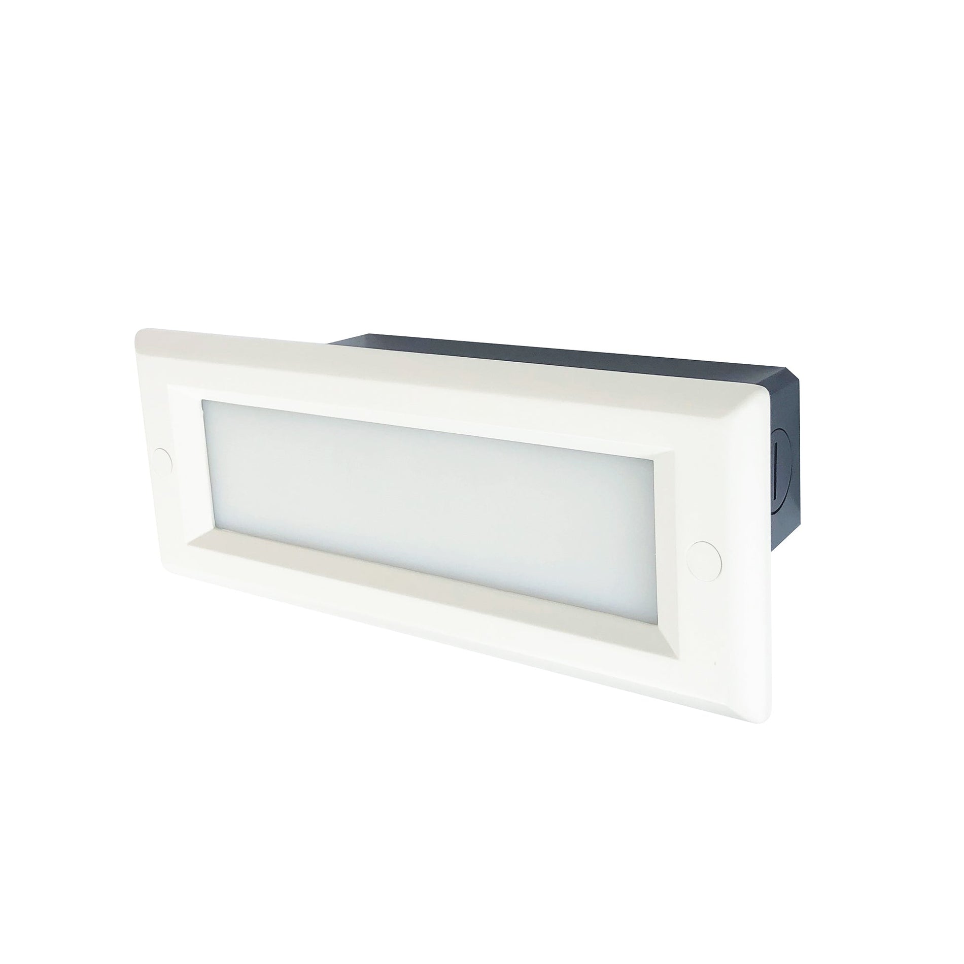 Nora Lighting NSW-720/SCW — Ari LED Step Light w/ Interchangeable Horizontal and Vertical Face Plates, 95lm / 3W, 5CCT, White Finish