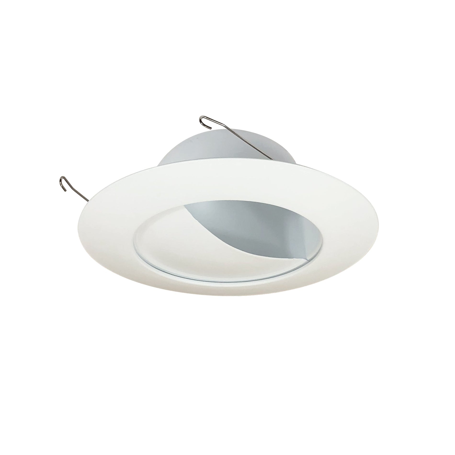 Nora NT-25 6 inch Half Moon Wall Wash Trim w/ Reflector, White
