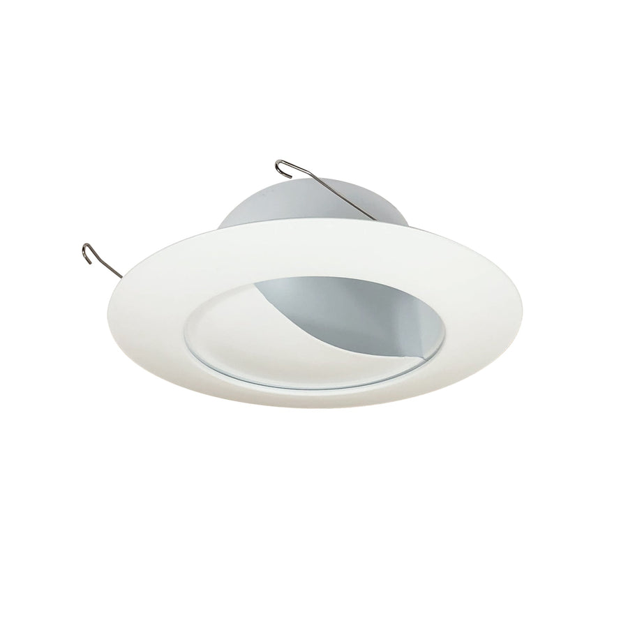 Nora NT-25 6 inch Half Moon Wall Wash Trim w/ Reflector, White