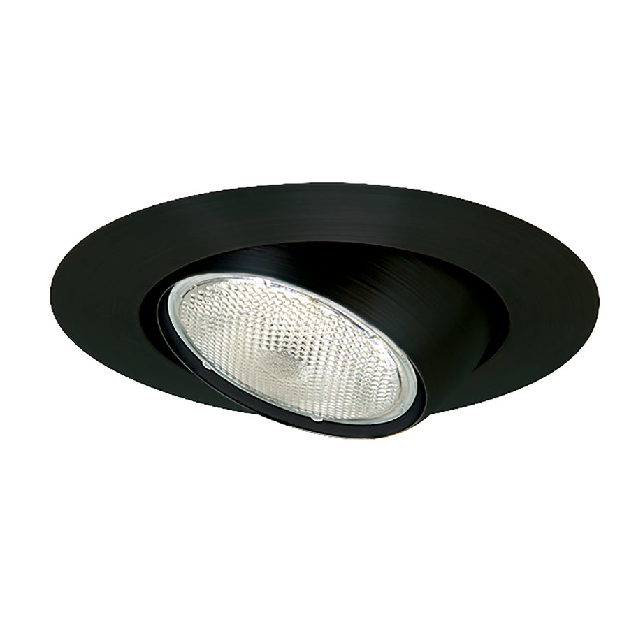 Nora NT-28B 6 inch BR/PAR30 Eyeball w/ Metal Trim, Black